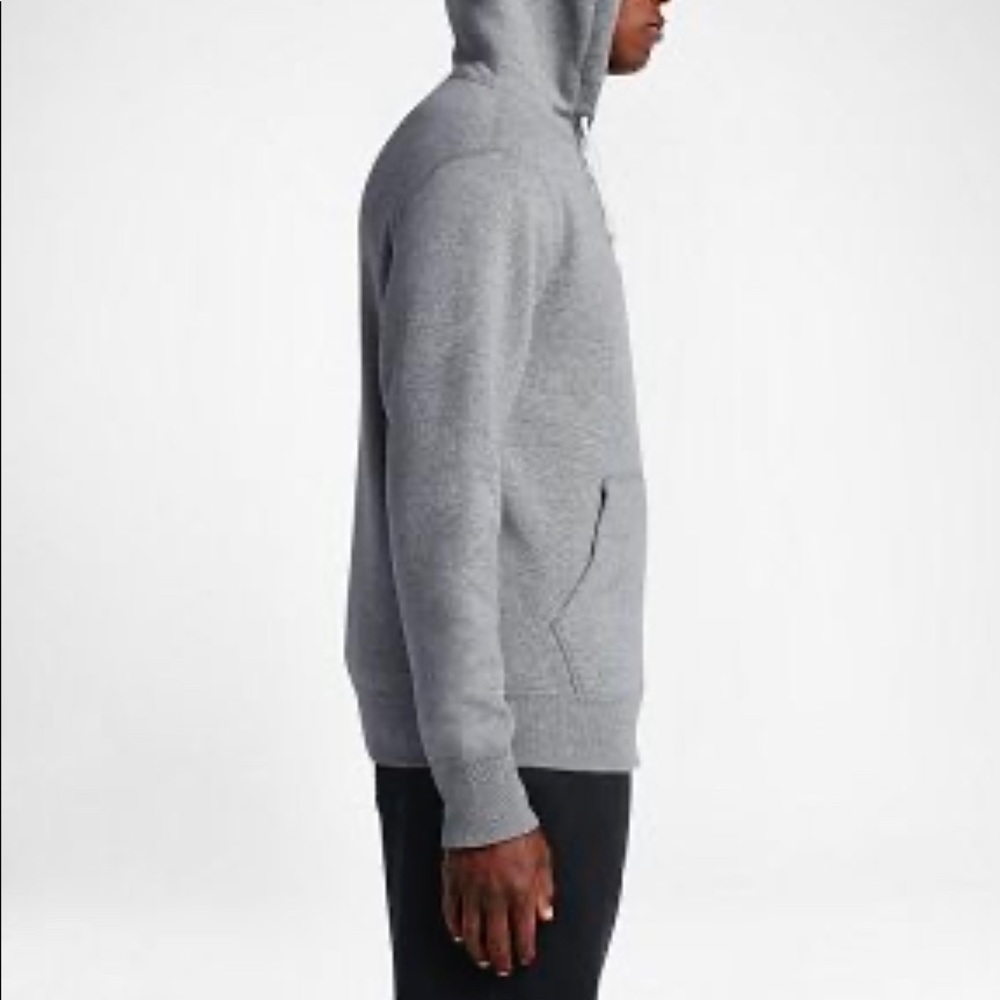 Converse Men’s All Star Patch Full Zip Hoodie Grey - Picture 2 of 8